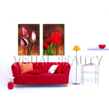 High Quality 2 Panels Wall Decor Flower Painting For Sale